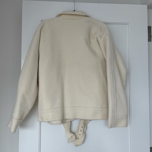 ❌SOLD❌Anine Bing Jaden Shacket Ivory Tie Jacket Oversized - Picture 14 of 14